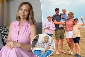 Mother of three learns she has cancer after doctors said she was 'too healthy and young' to be unwell.
