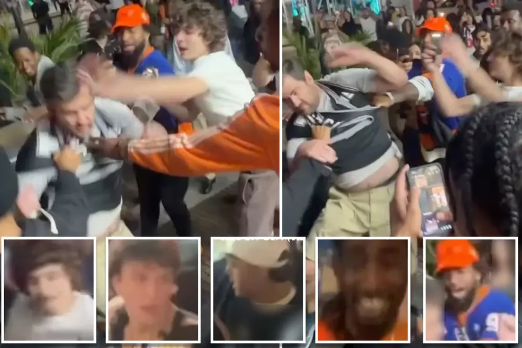 NYPD looking for several individuals who assaulted a Spurs fan and stole his jersey after the chaos of Game 3