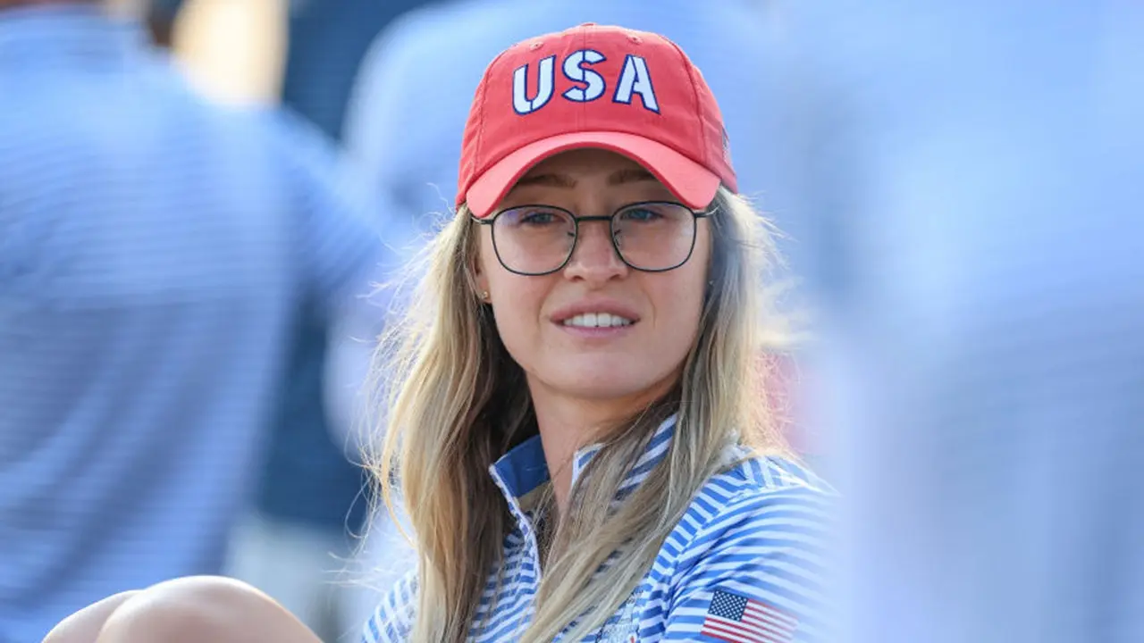 Nelly Korda sports a USA soccer jersey during the US Women's Open and shares a patriotic message.