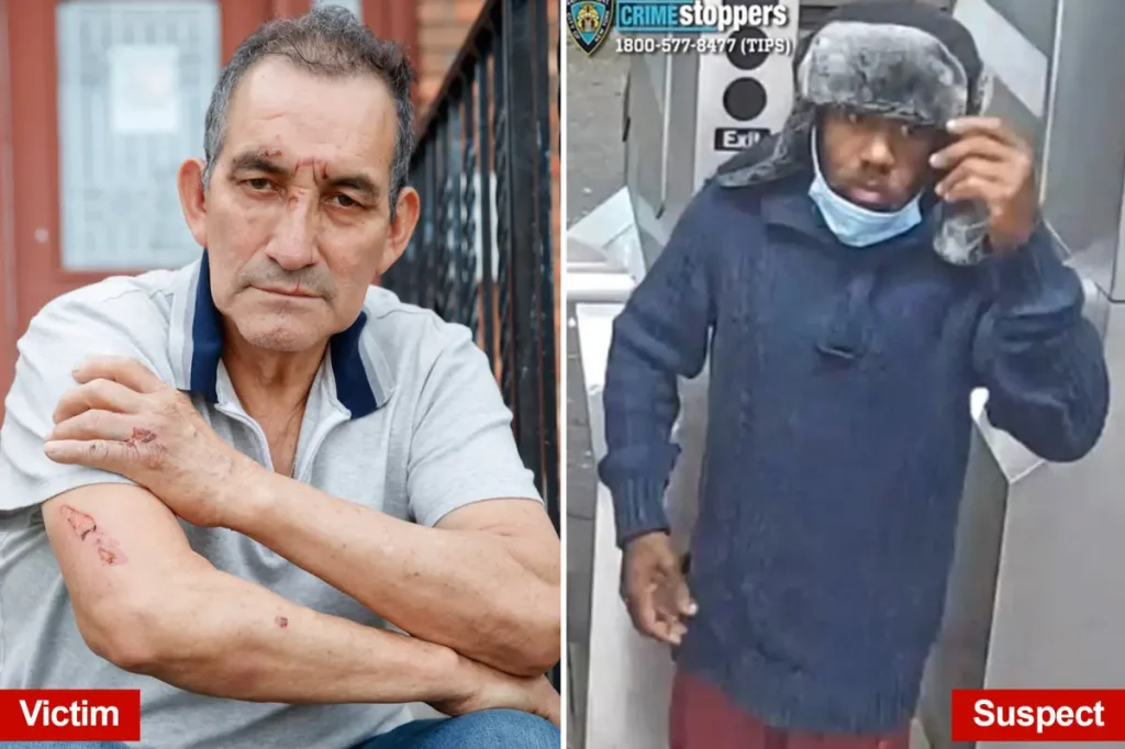 New York City house painter grateful to be alive after being pushed onto subway tracks by an attacker, leaving him 'covered in blood'