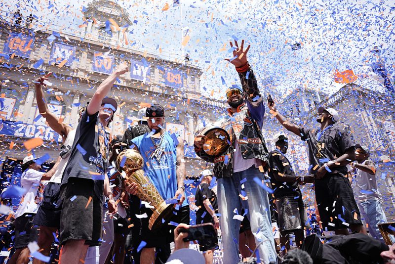 New York marks the Knicks' first championship since 1973 with a lively parade in lower Manhattan