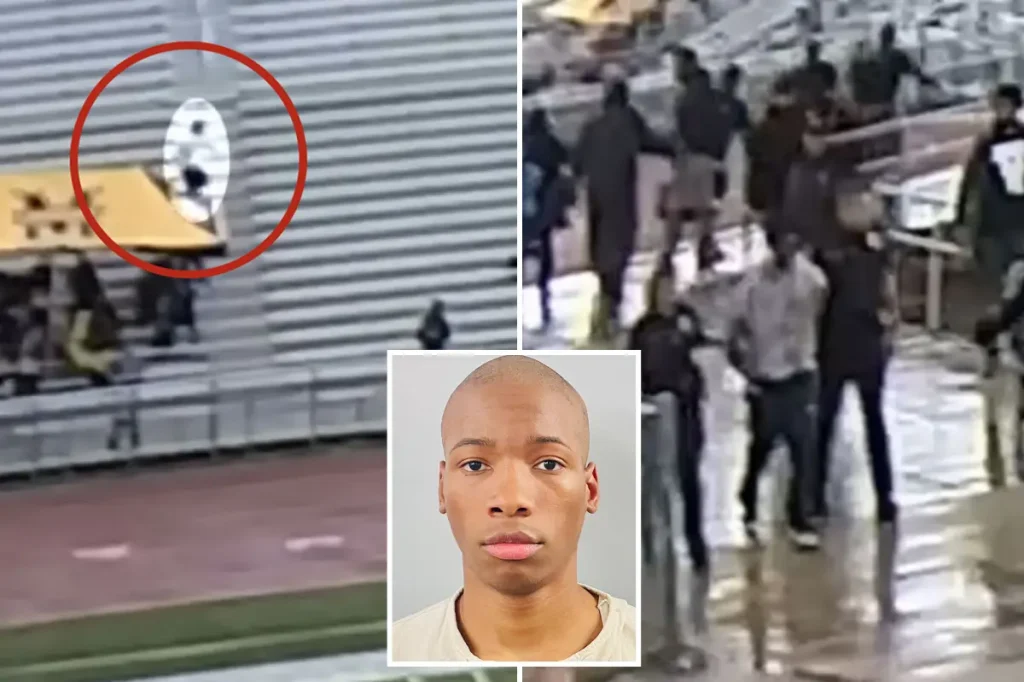 New surveillance footage shows the moment Karmelo Anthony attacks Austin Metcalf and escapes.