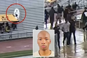 New surveillance footage shows the moment Karmelo Anthony attacks Austin Metcalf and escapes.