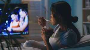 Nighttime eating associated with constipation and diarrhea