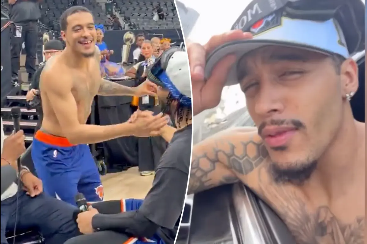 No Knick celebrated more than Jeremy Sochan after winning the NBA championship