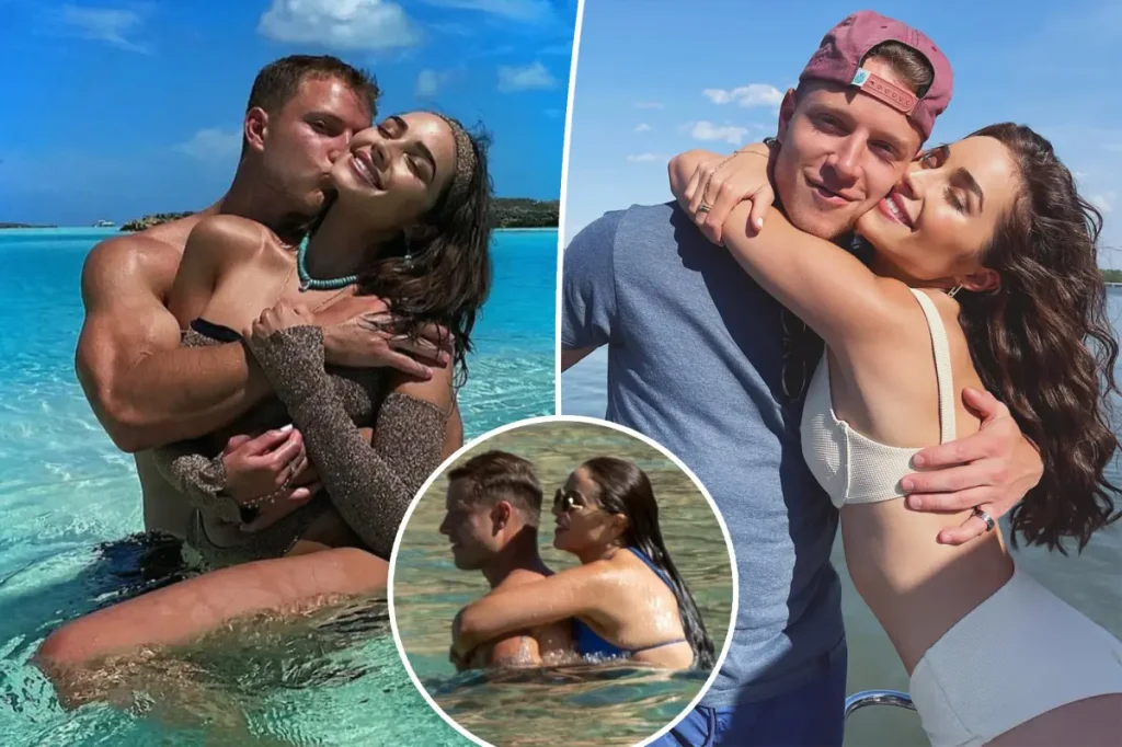 Olivia Culpo celebrates Christian McCaffrey's 30th birthday with maternity bikini photos.