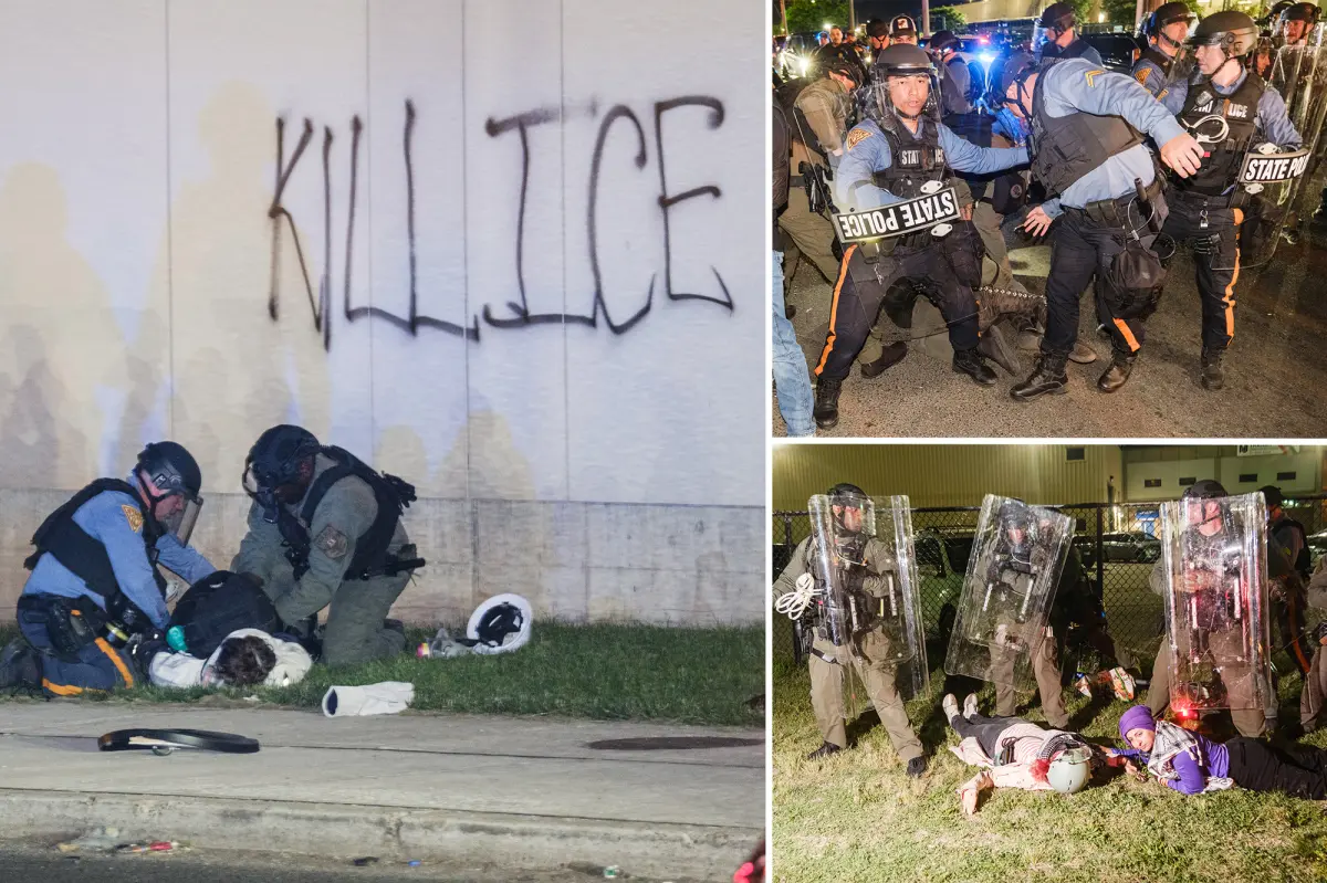 Over 20 demonstrators taken into custody at Delaney Hall detention center as DHS promises strict action against rioters.