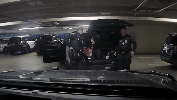Pasadena police publish footage of officer being shot during playful behavior