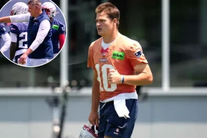 Patriots cut practice short following concerning collision with Drake Maye