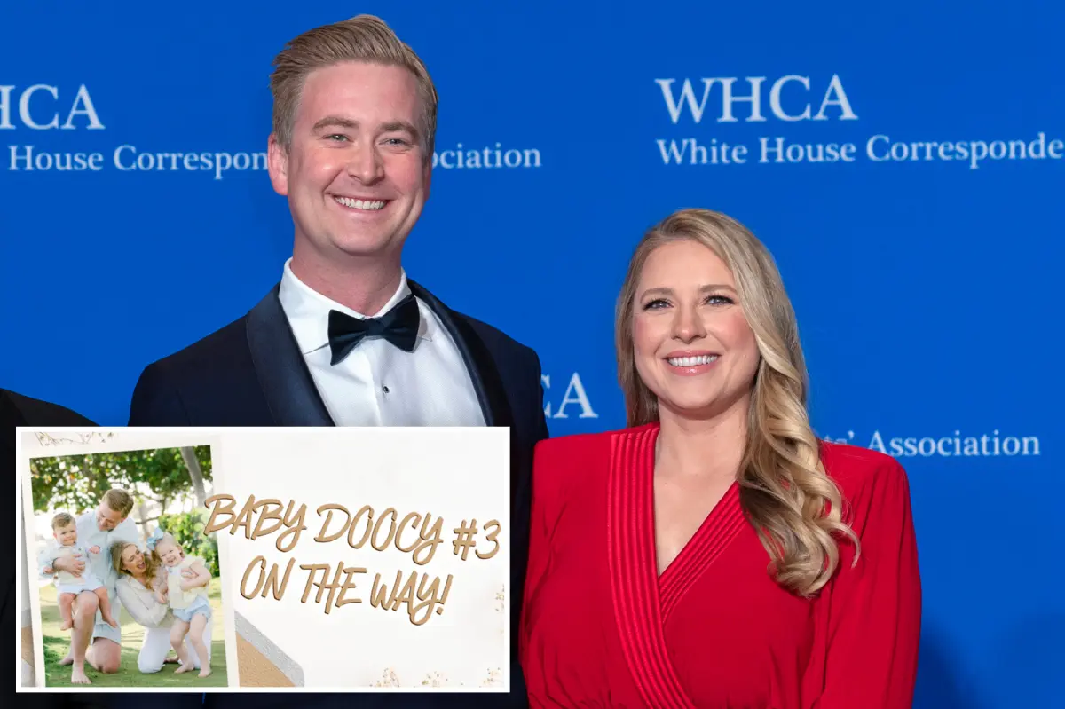 Peter Doocy shares the news that his wife Hillary Vaughn is expecting their third child.
