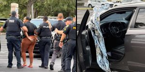 Police report that a 3-year-old was left in a hot car while her mother donated plasma, leading bystanders to believe the child was dead.