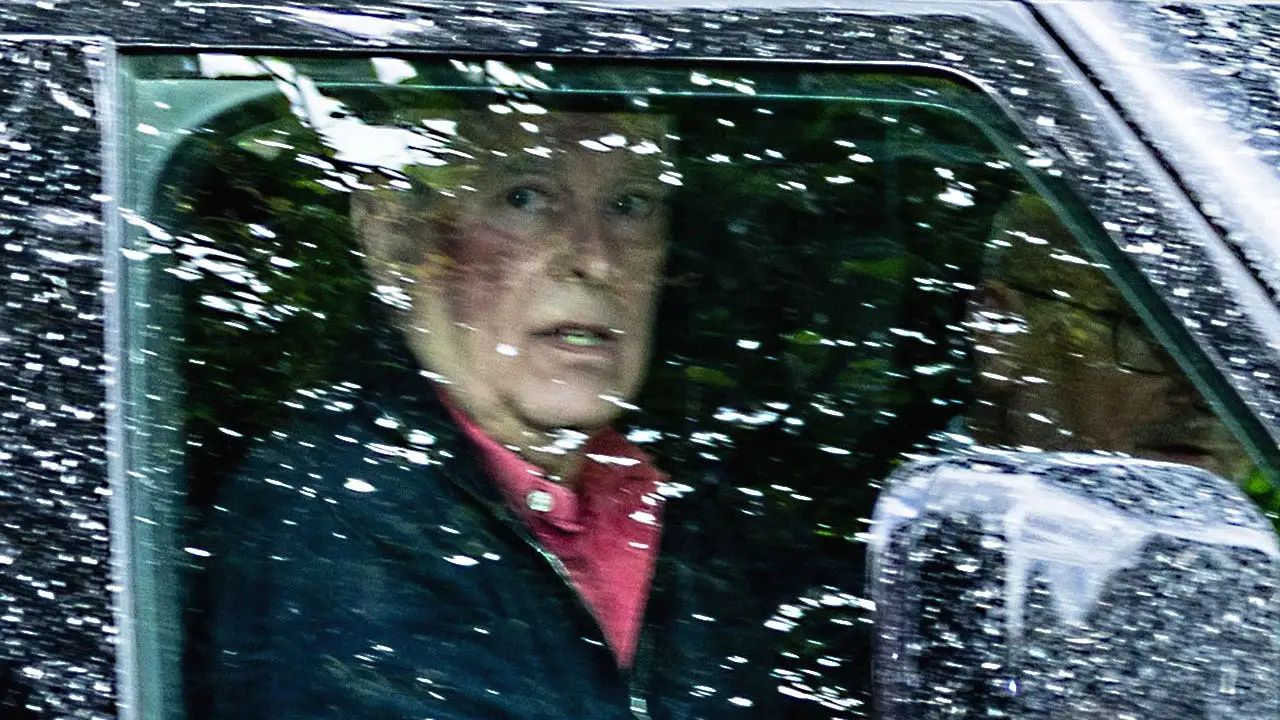Prince Andrew seen with a noticeable bruise on his face near his home in Sandringham