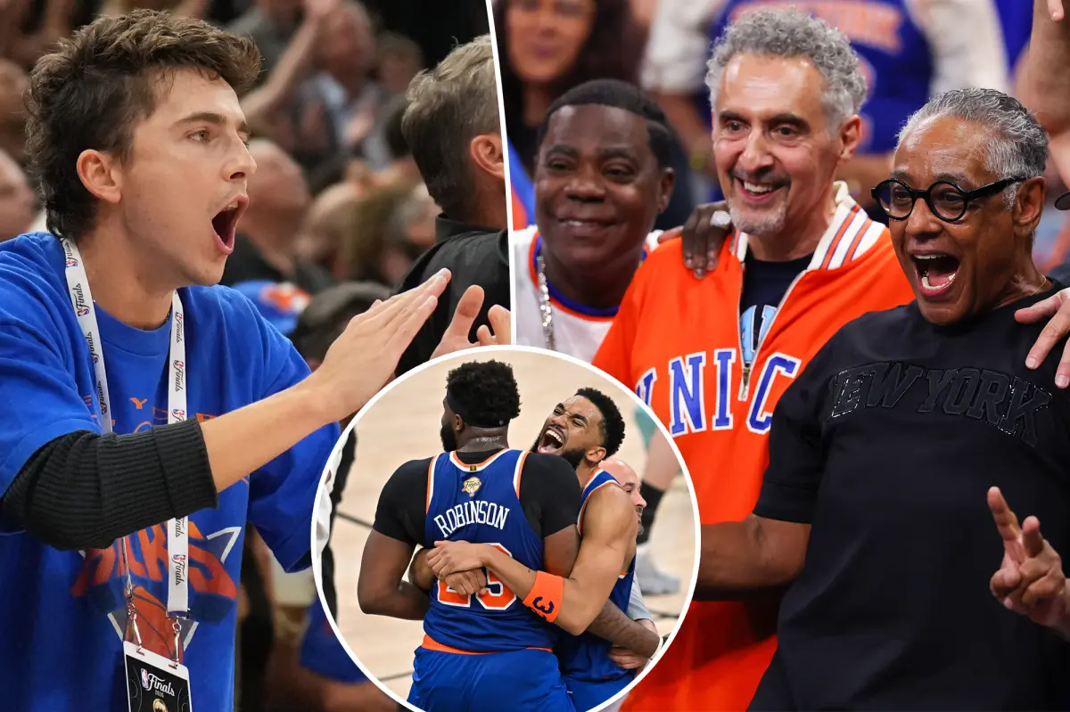 Prince Harry, Timothée Chalamet, and other celebrities mark Knicks victory over Spurs