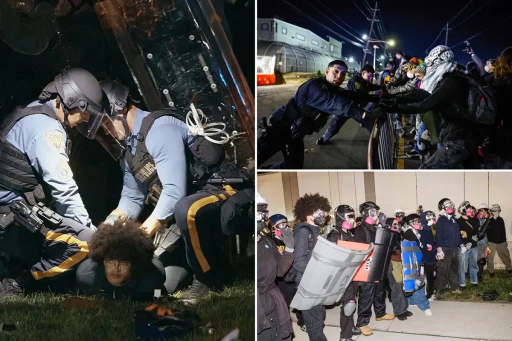 Protesters against ICE from places like Portland arrested during Delaney Hall confrontations