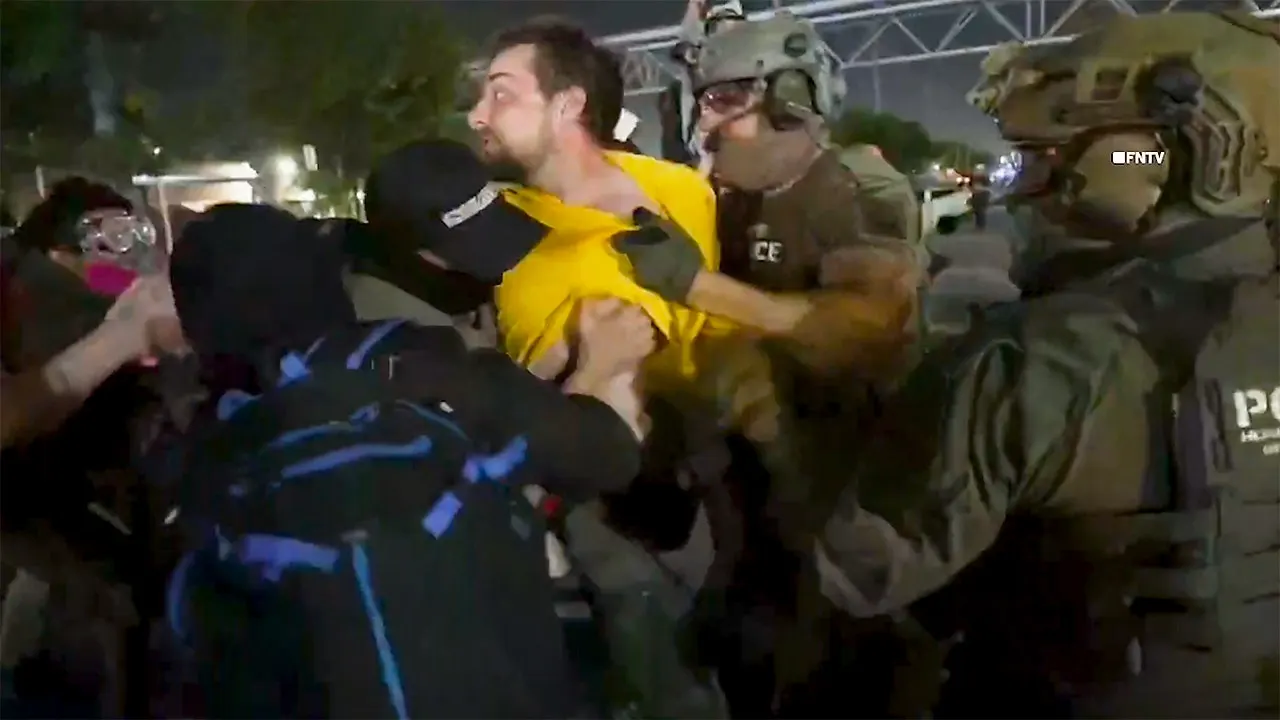 Protesters against ICE taken into custody at Delaney Hall during tense clashes