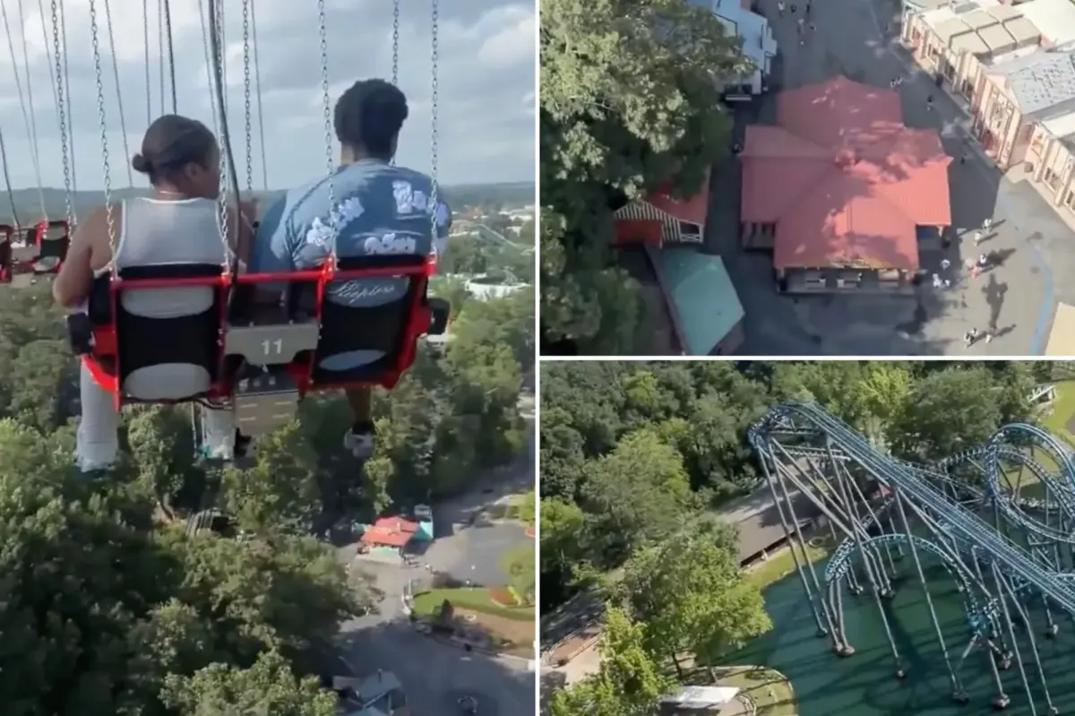 Riders suspended 260 feet above ground on Georgia Six Flags 'SkyScreamer' attraction