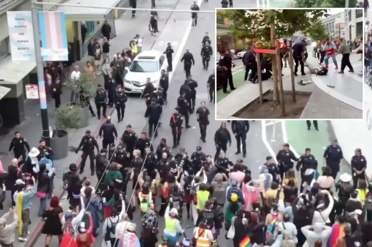 San Francisco's Trans March becomes chaotic as police confront marchers regarding arrests