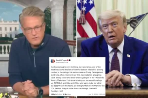 Scarborough laughs at Trump's Truth Social comments during the show