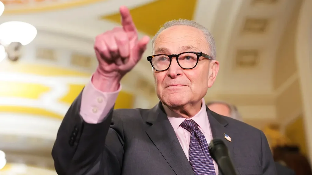 Schumer criticizes Senate Republicans regarding the $70B funding plan for ICE and Border Patrol.