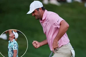 Scottie Scheffler makes putt to secure victory in Monday's playoff at Travelers