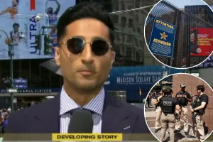 Shams Charania was halted by Secret Service at Madison Square Garden.