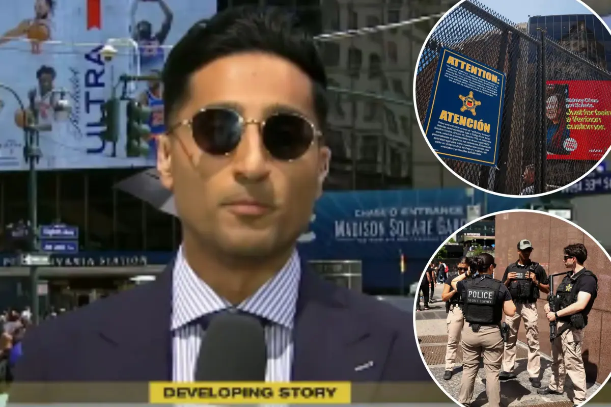 Shams Charania was halted by Secret Service at Madison Square Garden.