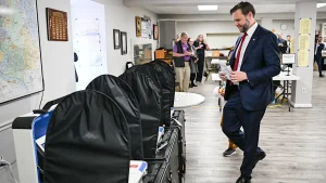 Sherrod Brown is ahead of Jon Husted by 8 points in a poll for the Ohio Senate race.