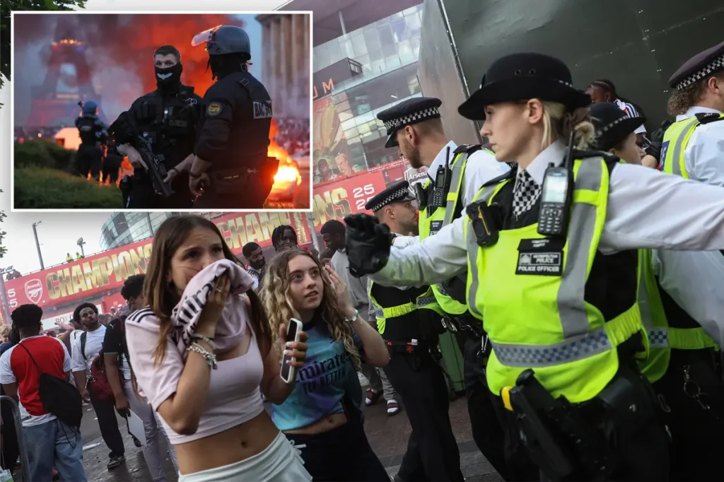 Six people injured in a stabbing at a parade in London shortly after PSG's victory caused chaos in Paris.