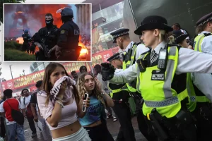 Six people injured in a stabbing at a parade in London shortly after PSG's victory caused chaos in Paris.