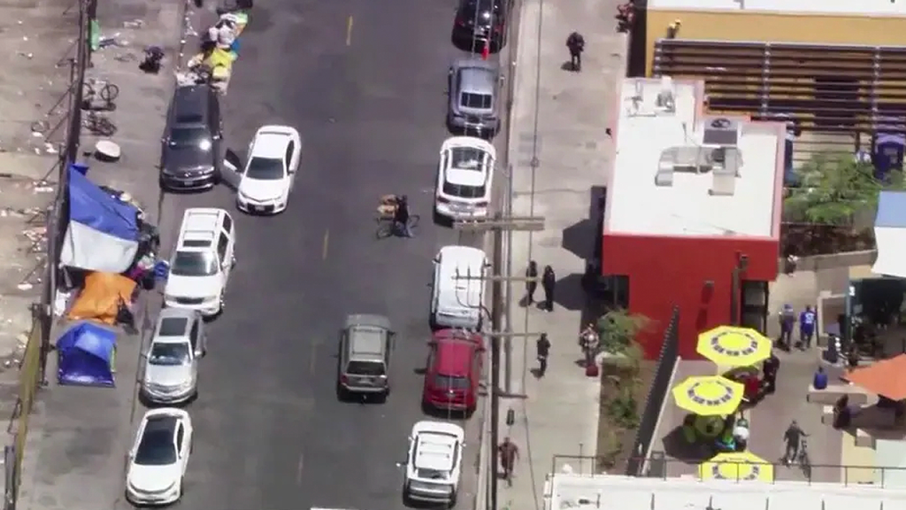 Skid Row Care Campus faces criticism for violence and drug use in public spaces.