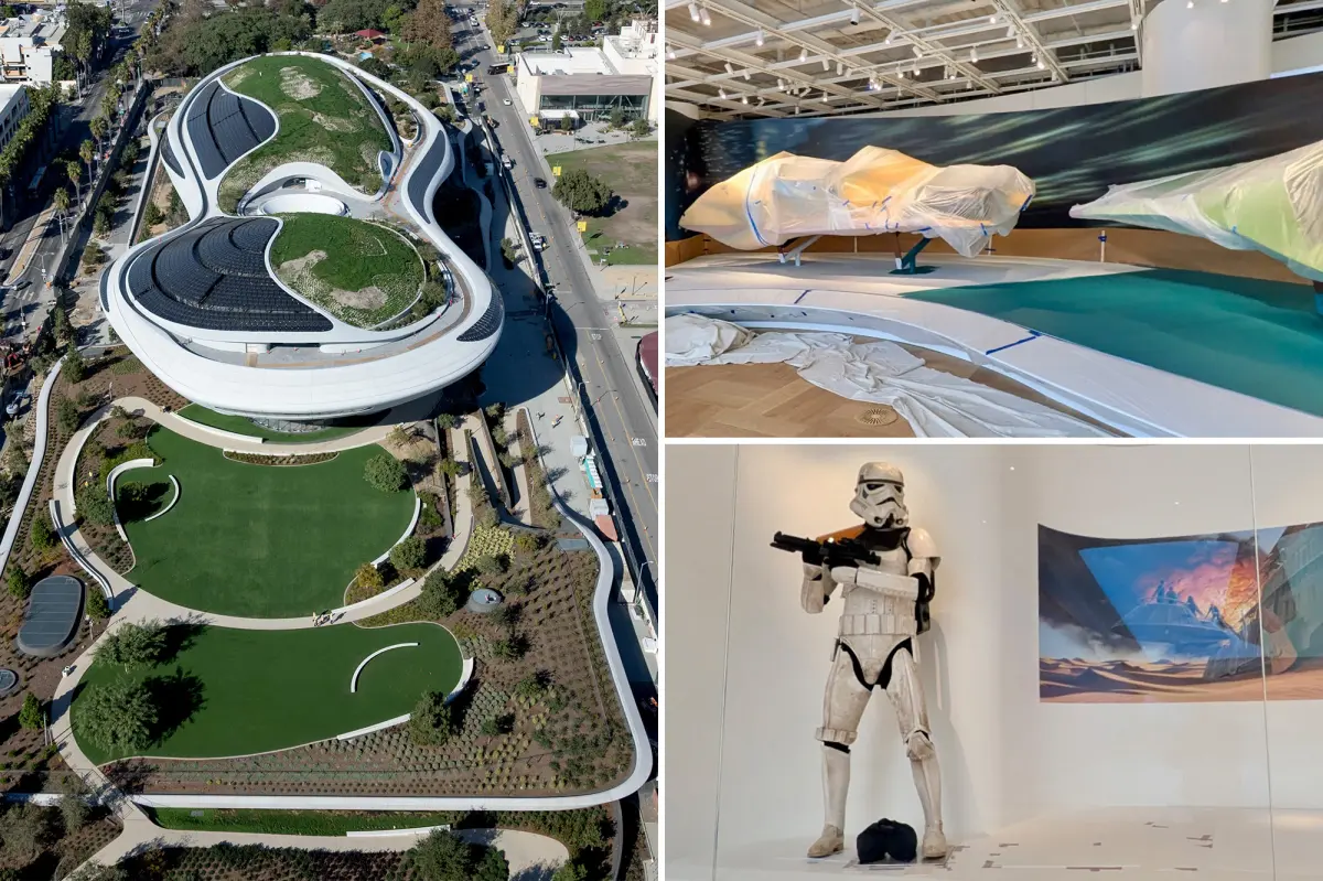 Sneak peek at George Lucas' new LA museum featuring life-sized Star Wars ships set to be showcased soon