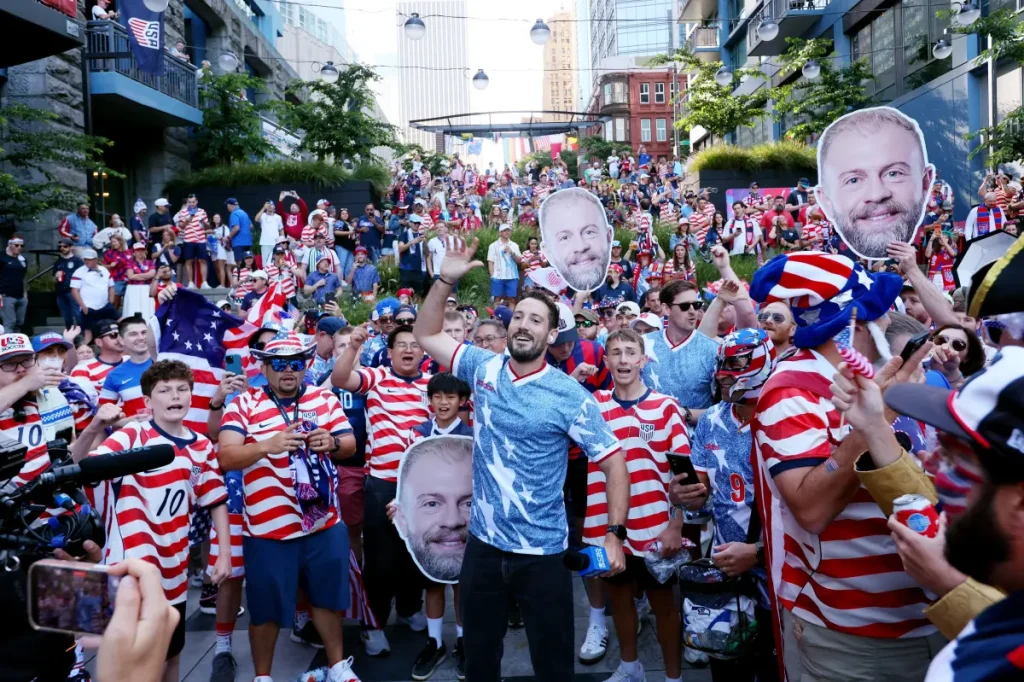 Soccer fans flood Seattle before the USA vs Australia match