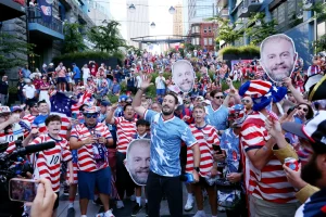 Soccer fans flood Seattle before the USA vs Australia match