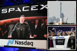 SpaceX starts trading in the largest IPO in history, placing the company's value over $2 trillion.
