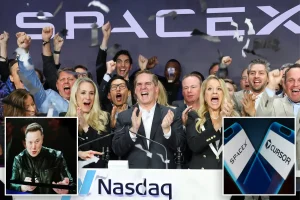 SpaceX's success elevates Elon Musk's business to the fifth-largest company in the US, overtaking Amazon.