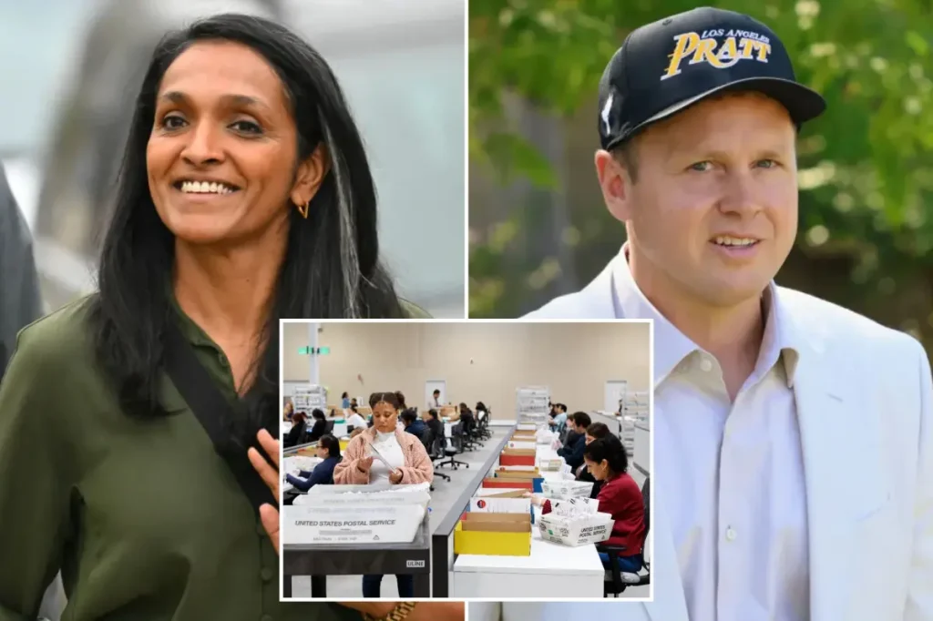 Spencer Pratt's advantage over Nithya Raman in the LA mayoral race decreases with new ballot results.