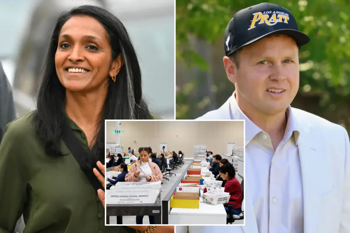 Spencer Pratt's advantage over Nithya Raman in the LA mayoral race decreases with new ballot results.