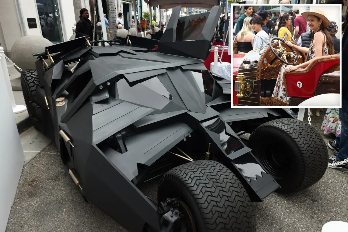 Supercars face off on Rodeo Drive as the Batmobile joins the rarest racers.