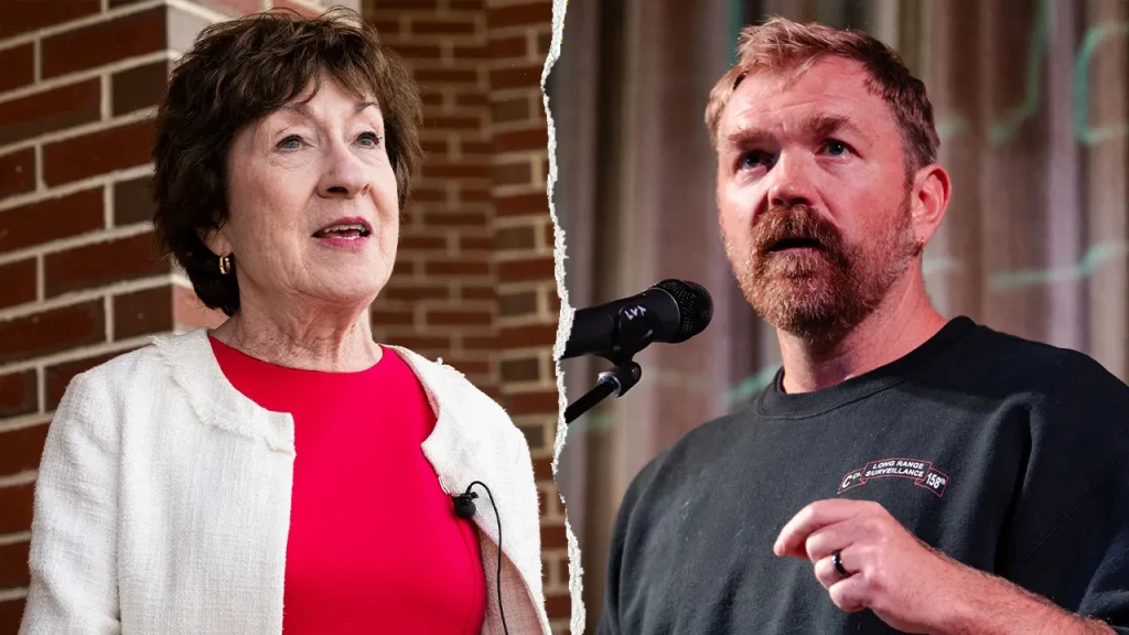 Susan Collins chooses not to comment on the Platner texting controversy in Maine