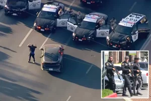 Suspect in Pomona shooting taken into custody after pursuit by CHP concludes with PIT maneuver