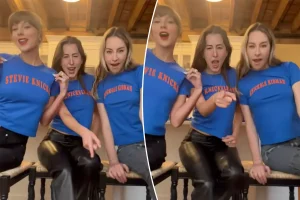 Taylor Swift and the Haim sisters continued the celebration after the Knicks' remarkable victory