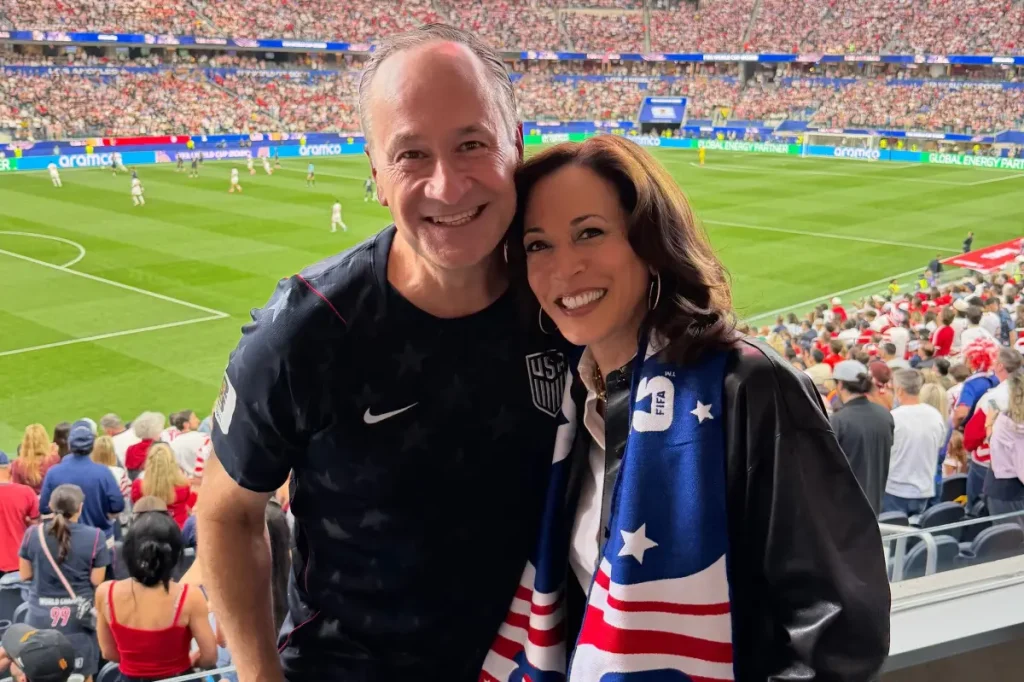 Team USA loses 2-1 after Kamala Harris' husband shares a photo of the former vice president at the World Cup match