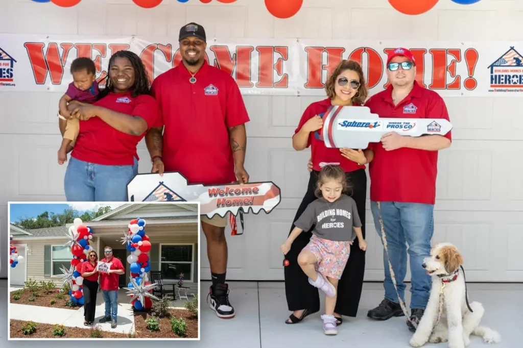 Teens in Florida build new homes for America's injured, struggling veterans