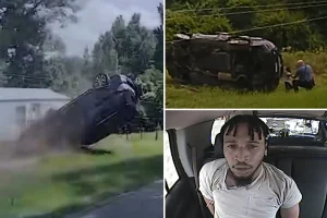 Terrifying incident as car veers off road, launching 4-month-old from vehicle during high-speed pursuit