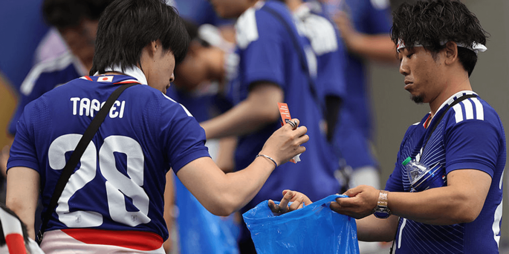 Texas experiences what it means to be a respectful foreign guest through Japanese soccer fans.