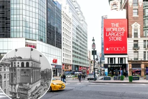 The 60-year-old 'shopping bag' billboard at Herald Square will be taken down this weekend.