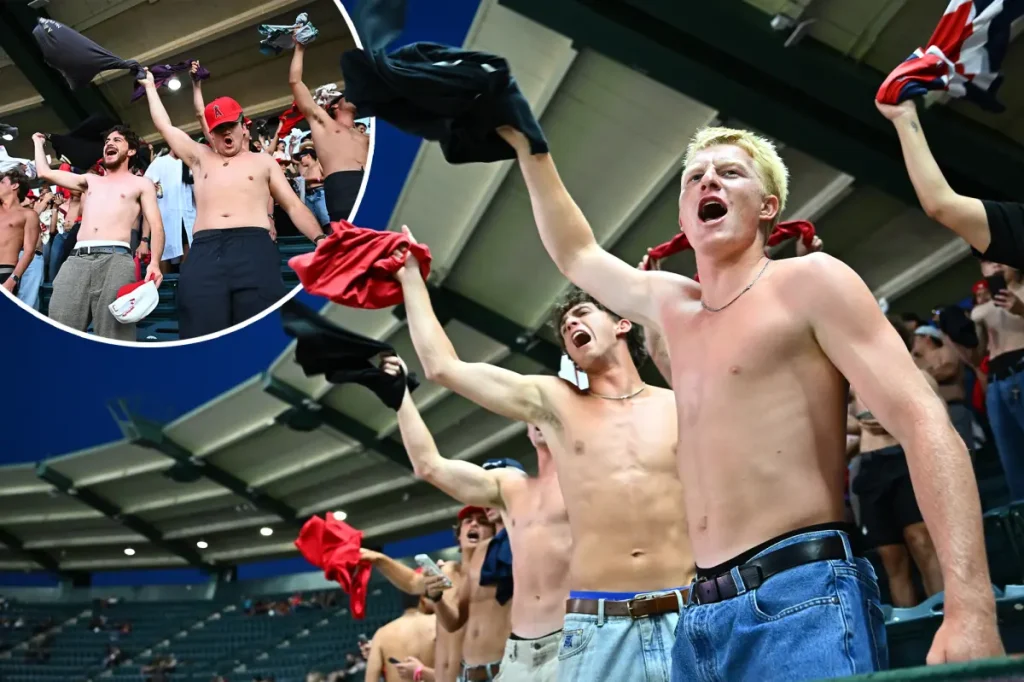 The shirtless movement at Angels games: ‘Sell the f— team’
