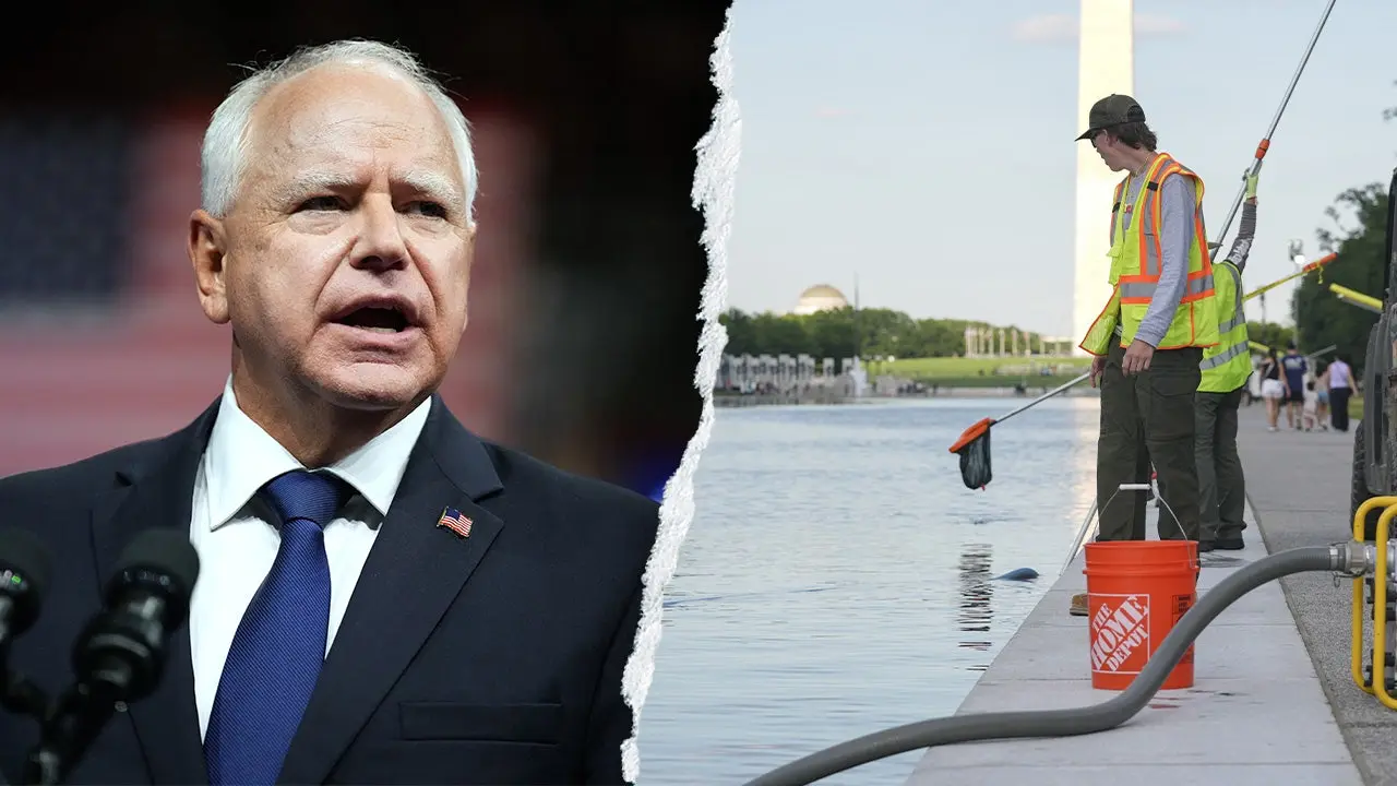 Tim Walz criticizes Trump regarding the Reflecting Pool project, conservatives respond