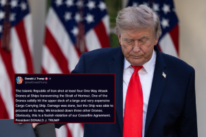 Trump: Iran made a reckless breach of the ceasefire after a series of drone attacks on commercial shipping in the Strait of Hormuz