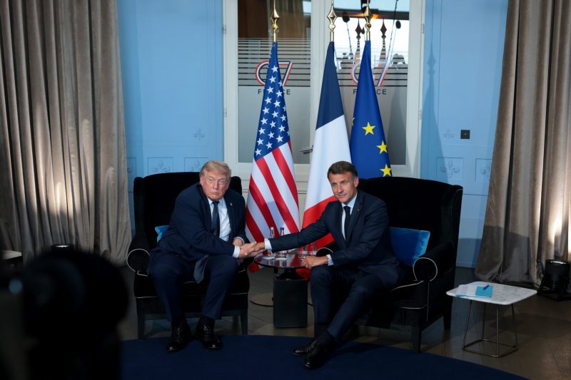 Trump and Macron hold talks as G7 Summit begins